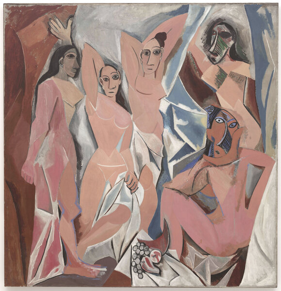 Pablo Picasso, Les Demoiselles d’Avignon, 1907, olej na płótnie, Museum of Modern Art, New York