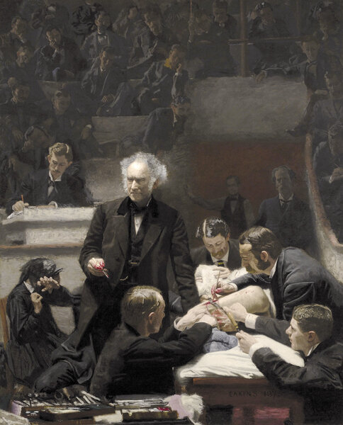 Thomas Eakins, Klinika Grossa, olej na płótnie, 1875, Philadelphia Museum of Art