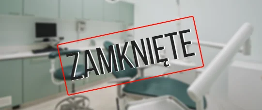 Spada liczba gabinetów dentystycznych