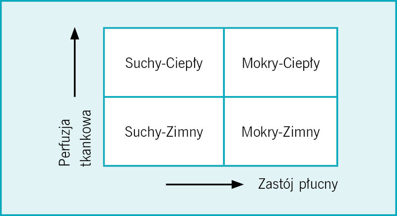 Rycina. Profile hemodynamiczne w ostrej niewydolności serca