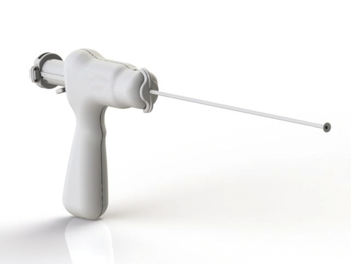 Ryc. 1. Urządzenie („pistolet”) do implantacji sztucznych nici ścięgnistych.