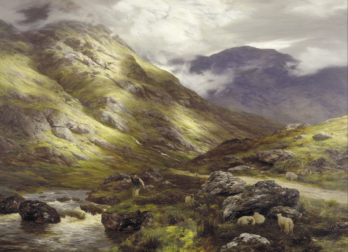 Peter Graham, Wędrujące cienie, 1878, olej na płótnie, National Gallery of Scotland, Edinburgh
