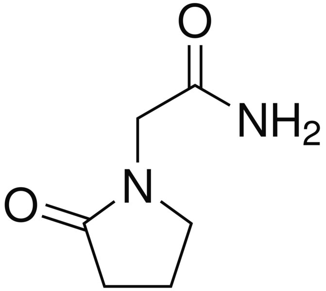 Ryc. 1. Piracetam – budowa cząsteczki.