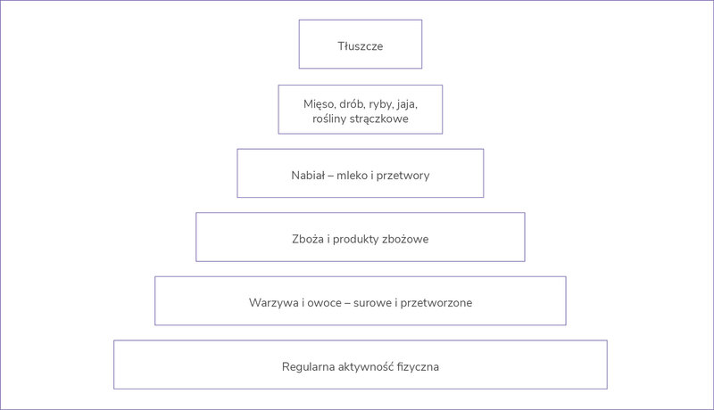 Rycina 1. Schemat Piramidy Zdrowego Żywienia i Aktywności Fizycznej12
