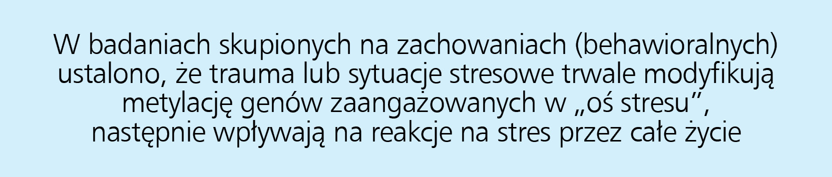 Tropy epigenetyki w biologii, psychiatrii i socjologii