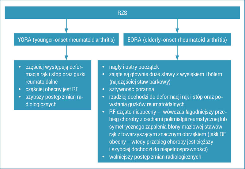 Rycina 4. Podział RZS u pacjentów w podeszłym wieku